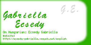 gabriella ecsedy business card